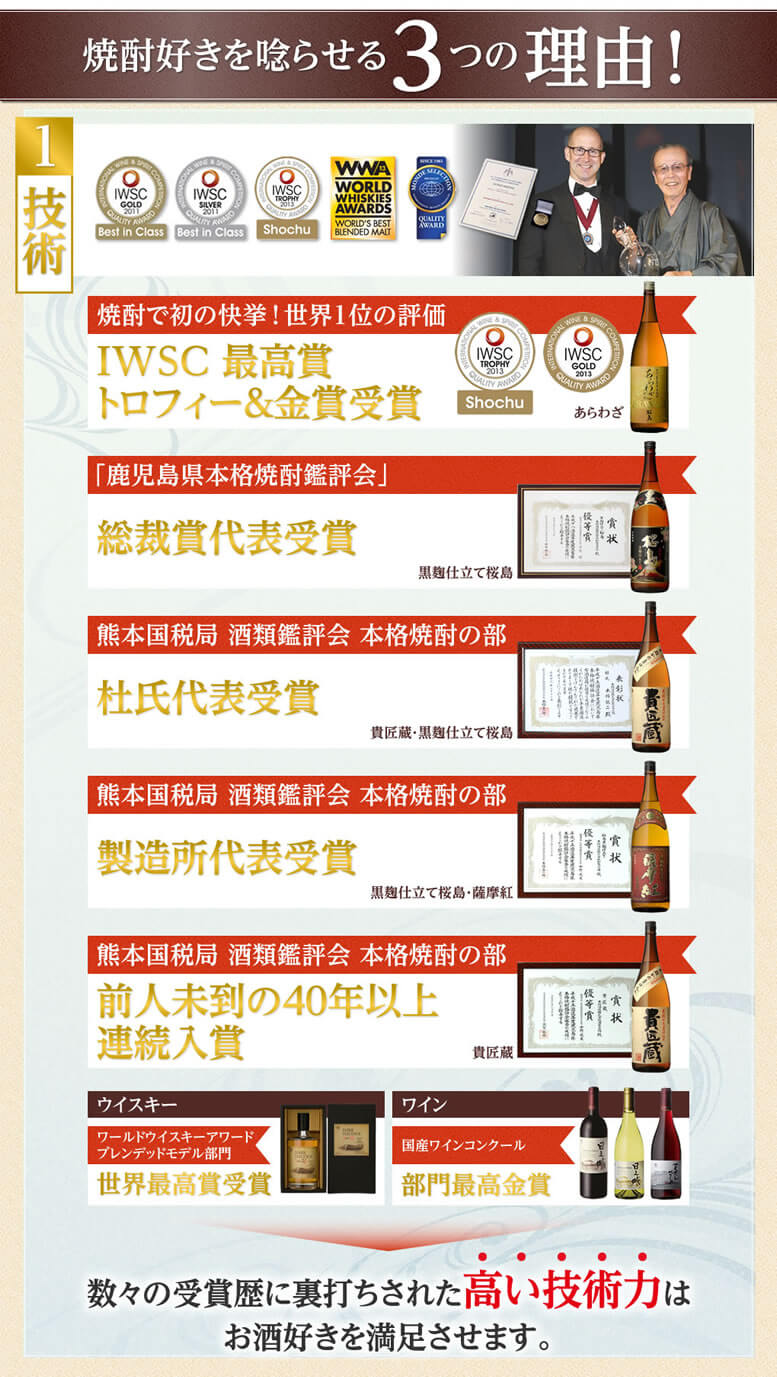 杜氏が厳選した芋焼酎5本飲み比べセット 本坊酒造公式通販